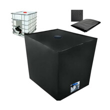IBC Tote Cover, Sun Protective Black Hood For 1000L Rain Water Tank, Waterproof And Durable Cover, Easy Installation And Adaptability For Filling And