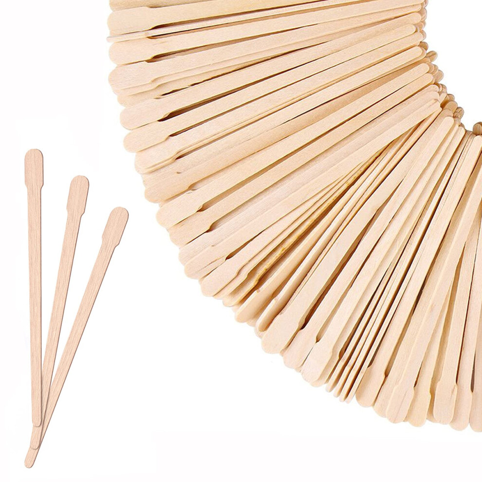 Eyebrow Waxing Applicators, Birch Wood Sticks for Pain-Free Waxing in Sensitive Areas and Broad Coverage, Non-Plastics and Environmentally