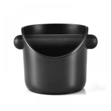 Espresso Bucket Knock Coffee Ground Dump Bin with Compact Size Wide Opening, Removable Knock Bar Shock-Absorbent Durable Coffee Knock Box with
