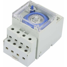 Energiebesparende programmeertimer, DIN-railmontagemodule, mechanische herhaaltimer, bediening van de aan/uit-schakelaar van apparaten, transparante