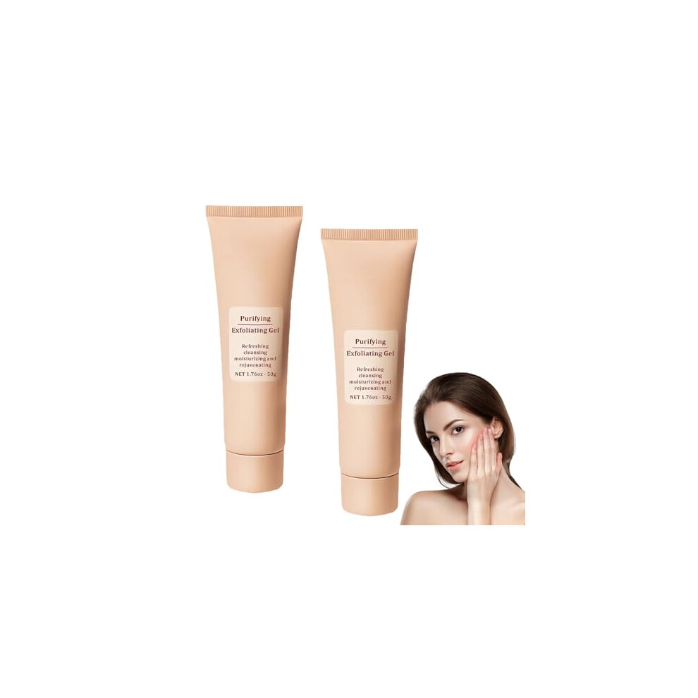Exfoliating Gel Face and Body Cleanser with Gentle Deep Pore Purifying and Hydrating Formula 2pcs