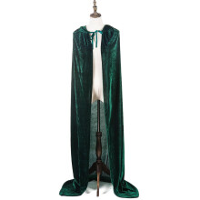 Unisex cape met capuchon voor Halloween, lange Halloweenmantel met grote capuchon, zachte fluwelen stof, comfortabele en glinsterende mantel voor