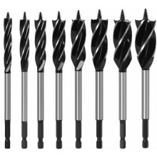 Kit professionale per foratura del legno, attacco a cambio rapido per una sostituzione degli utensili senza problemi, compatibile con trapani a