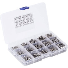 Kit di viti a testa bombata e dadi esagonali, testa piatta, realizzate con precisione in acciaio inossidabile A2-70 304 per una durata senza pari.