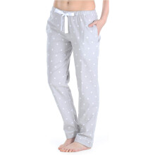 Pantaloni da casa da donna, vita regolabile con coulisse, gamba larga elasticizzata con elastico in vita, tessuto morbido e confortevole, leggero e