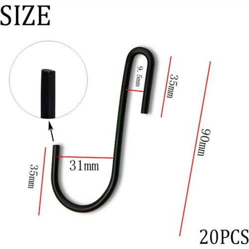 High Quality Craftsmanship Metal S-Shaped Hooks, Efficient Storage Solution For Closet, Kitchen, Garage, Heavy Duty S Hooks To Transform Clutter Into 1