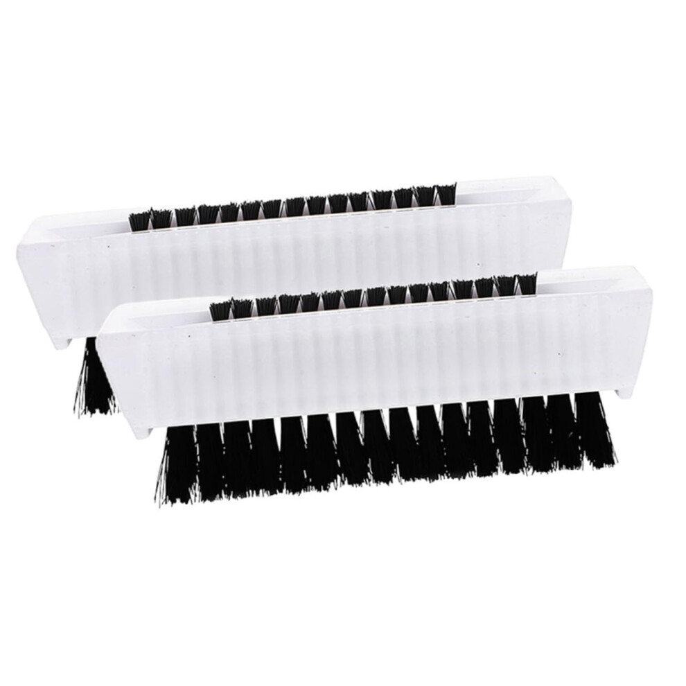 2Pcs Dual Sided Nail Cleaning Brush with Soft Bristles for Fingernails and Toenails