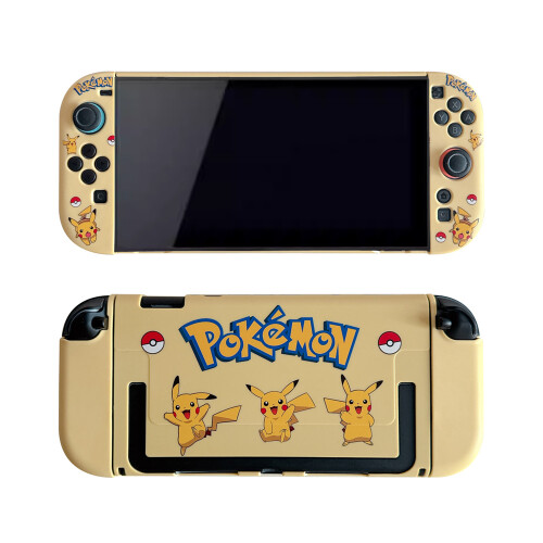(Switch2, Three pikachu (yellow)) HOT Nintendo Switch 2 Case Cover Cute Anime Skin Shell Accessory For Console Joycon