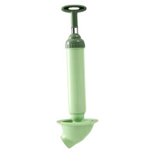 Heavy Duty Toilet Plunger with Powerful Clog Removal for Bathroom Sink and Kitchen, Light Green