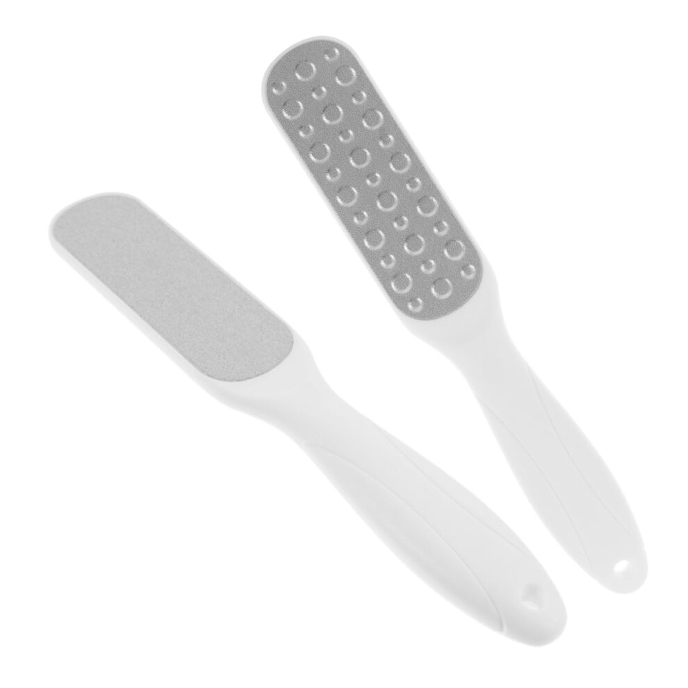 Foot Callus Remover 2pcs DualSided Stainless Steel Foot File with Ergonomic Handle for Smooth Feet