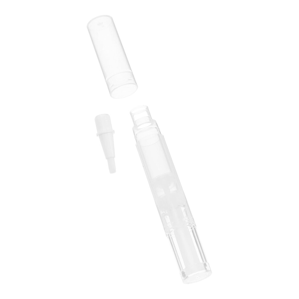 Refillable Twist Pen for Lip Gloss and Nail Oil with Precise Brush, Transparent LeakResistant 5ml