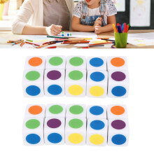 20Pcs 6-Sided Color Cubes, 16mm Round Corner Educational Dice
