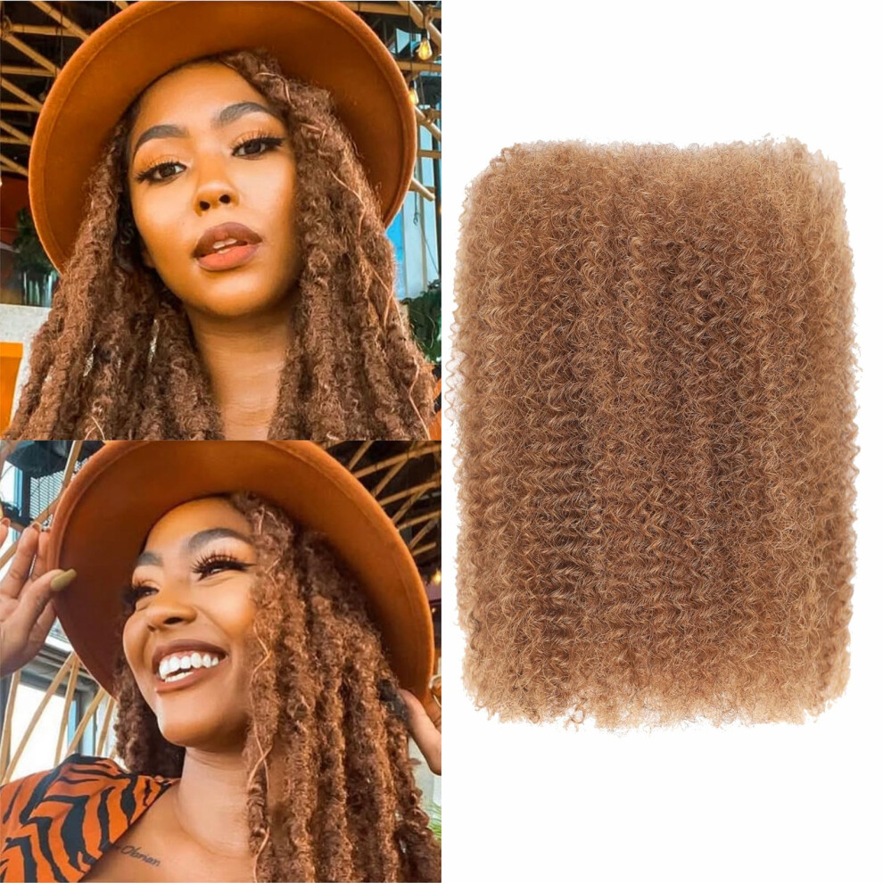 Unisex Afro Kinky Bulk Human Hair 14 Inch 30# For Dreadlock Extensions Locs And Twists
