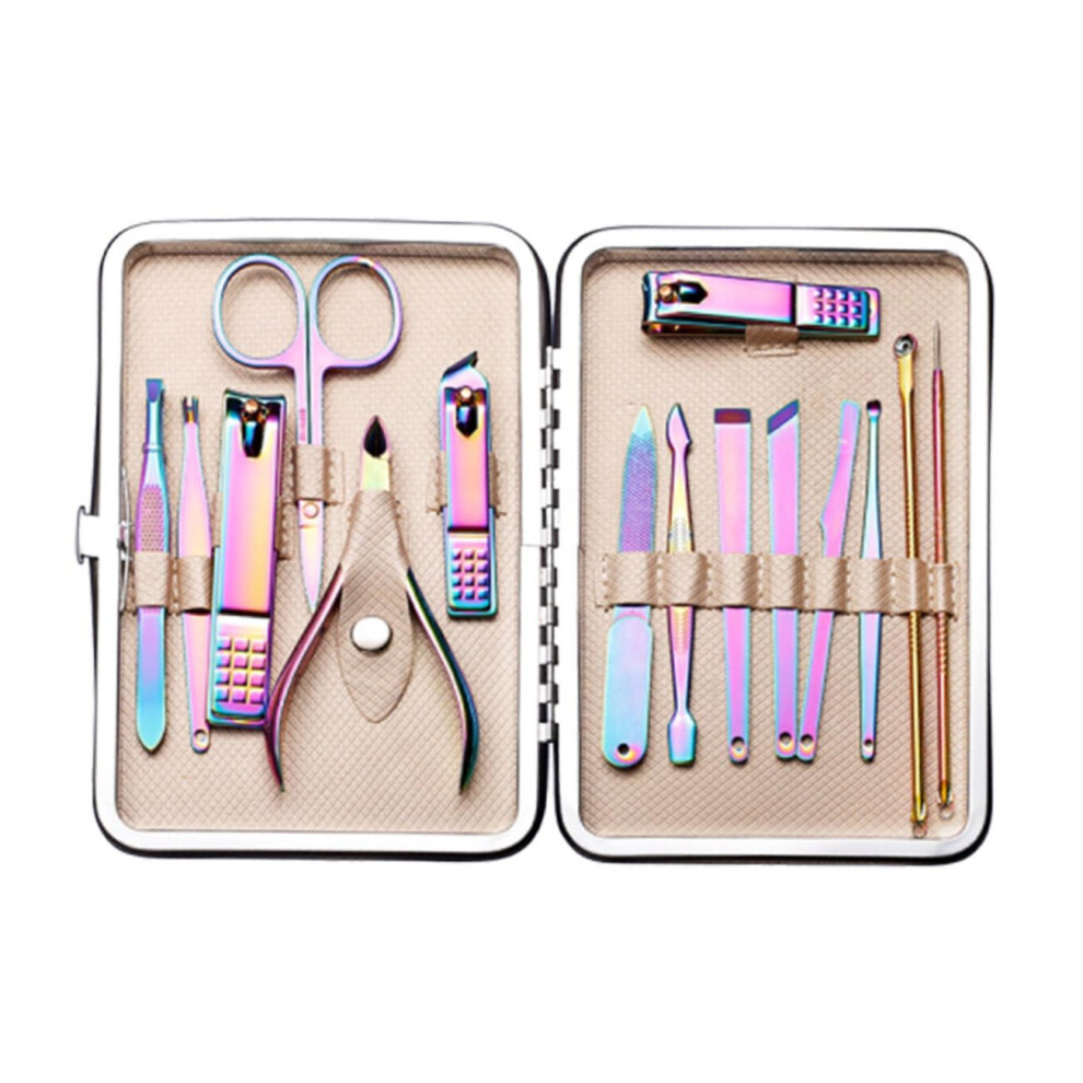 Stainless Steel Nail Clippers Set with Precision Trimming, AllinOne Manicure Pedicure Kit for Men