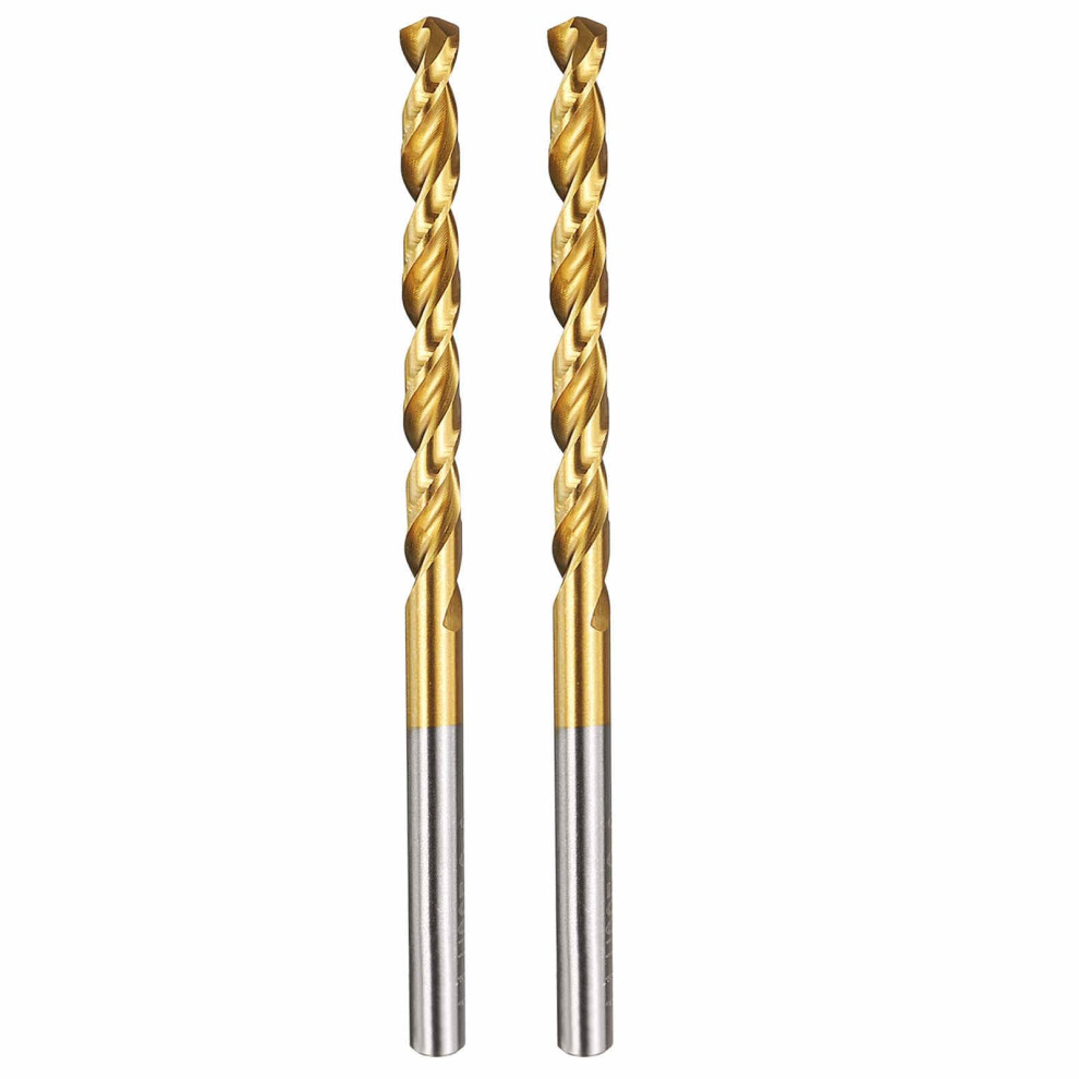 2Pcs 4.1Mm M42 Cobalt Drill Bits For Metal And Wood, 135 Split Point Tin Coated 9099447453389