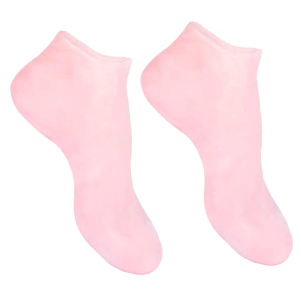 Moisturizing Gel Socks for Dry Cracked Feet, Deep Hydration Overnight Spa Foot Care, Size S
