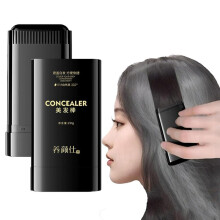 Hair Dye Stick with Comb, Instant Gray Coverage, Waterproof Root Touch Up, Black 2in1 Design