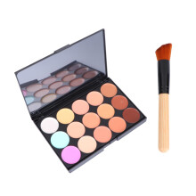 Professional 15 Color Concealer Palette with Brush for Flawless Coverage Travel and Salon Use