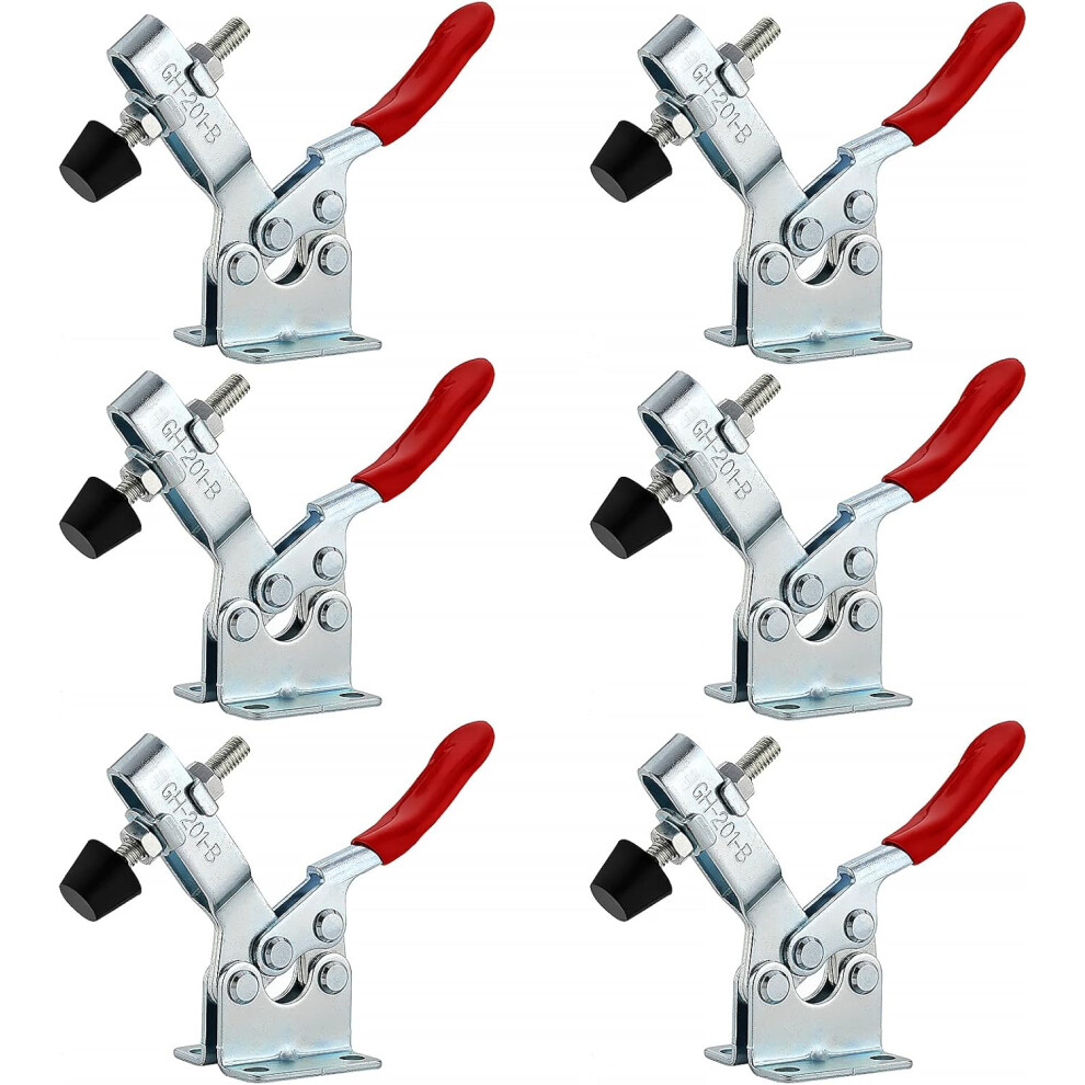 Rubber Tips Toggle Clamp For Woodworking, Adjustable Distance Offers Flexibility In Securing Different Materials (6 Pcs) 9433291286371