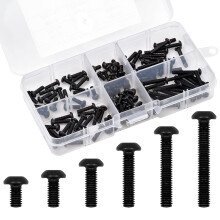 Kit de parafusos M3 em aço liga com opções em aço inoxidável, fácil instalação, resistente à corrosão e ao desgaste para alta resistência.