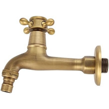 Brass Core Valve Faucet, Vintage Style Wall Mounted Outdoor Garden Faucet, Ergonomic Handle And Easy Installation