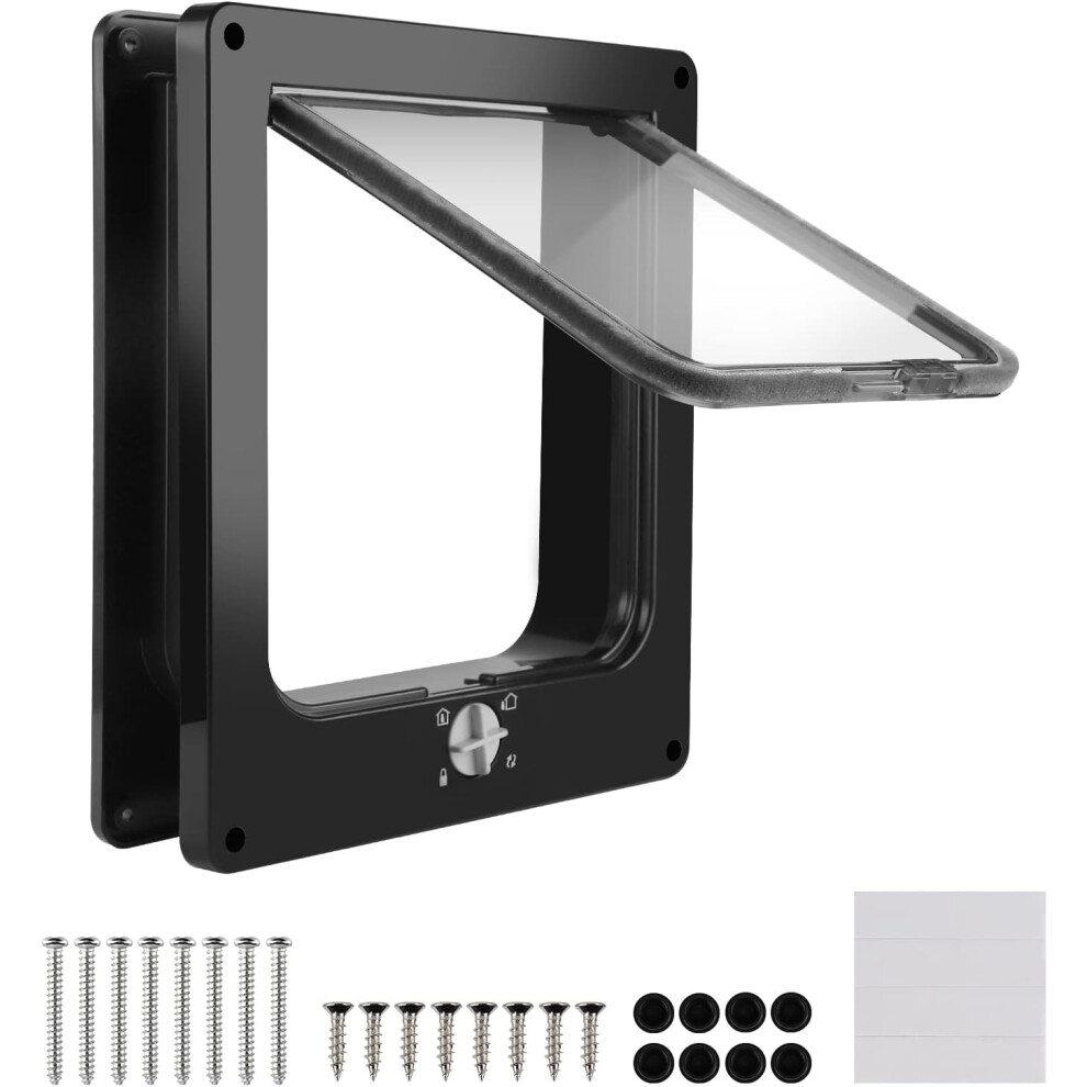 Pet Passage, Cat Door With Durable Abs Plastic For Reliable Use, Improved Brush Strip For Noise Reduction, Easy Installation For Interior Doors And 9175034064449