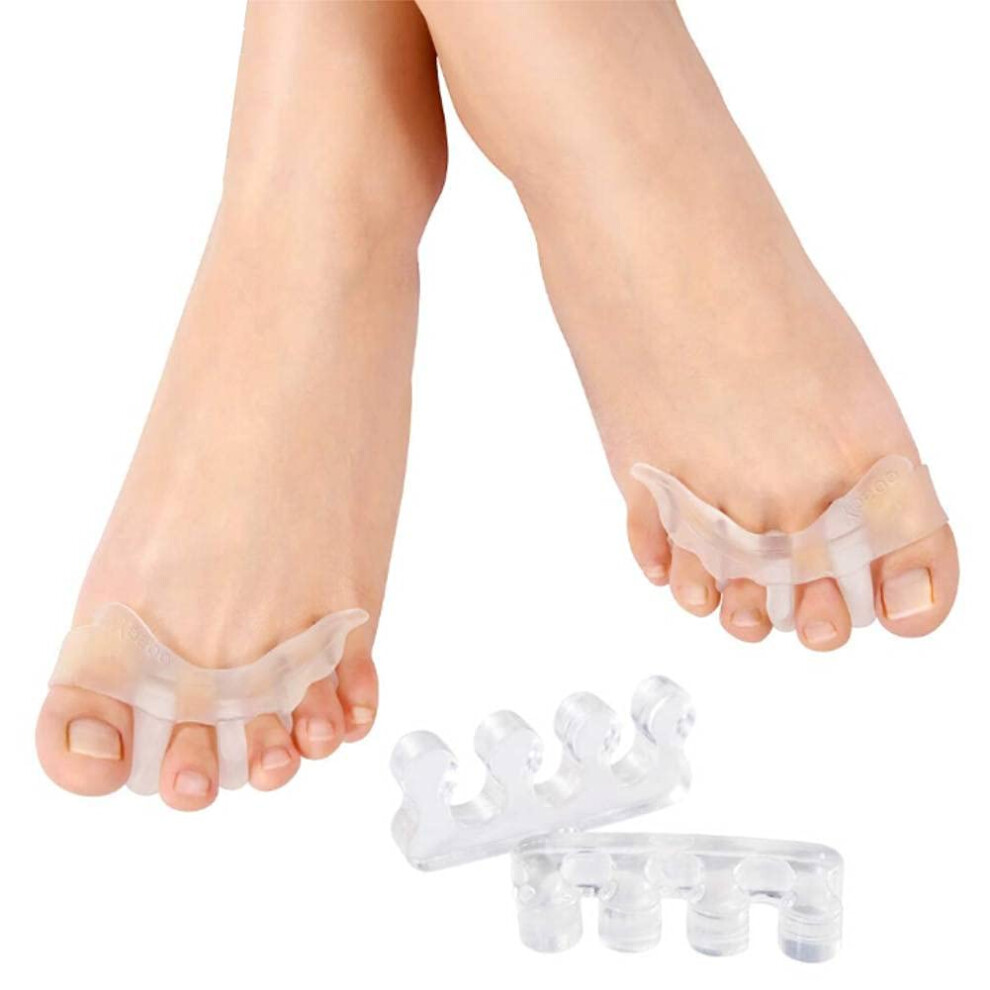 Comfortable Toe Separator, Innovative Triple Toe Loop Gel Toe Spacer For Overlapping Toes, Flexible Material Ensures Reusable Forefoot Pain Relief