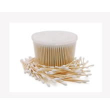 Eco-Friendly Bamboo Handle Pure Natural Cotton Swabs, Biodegradable Double Head Type Swab Set for Wide Usage