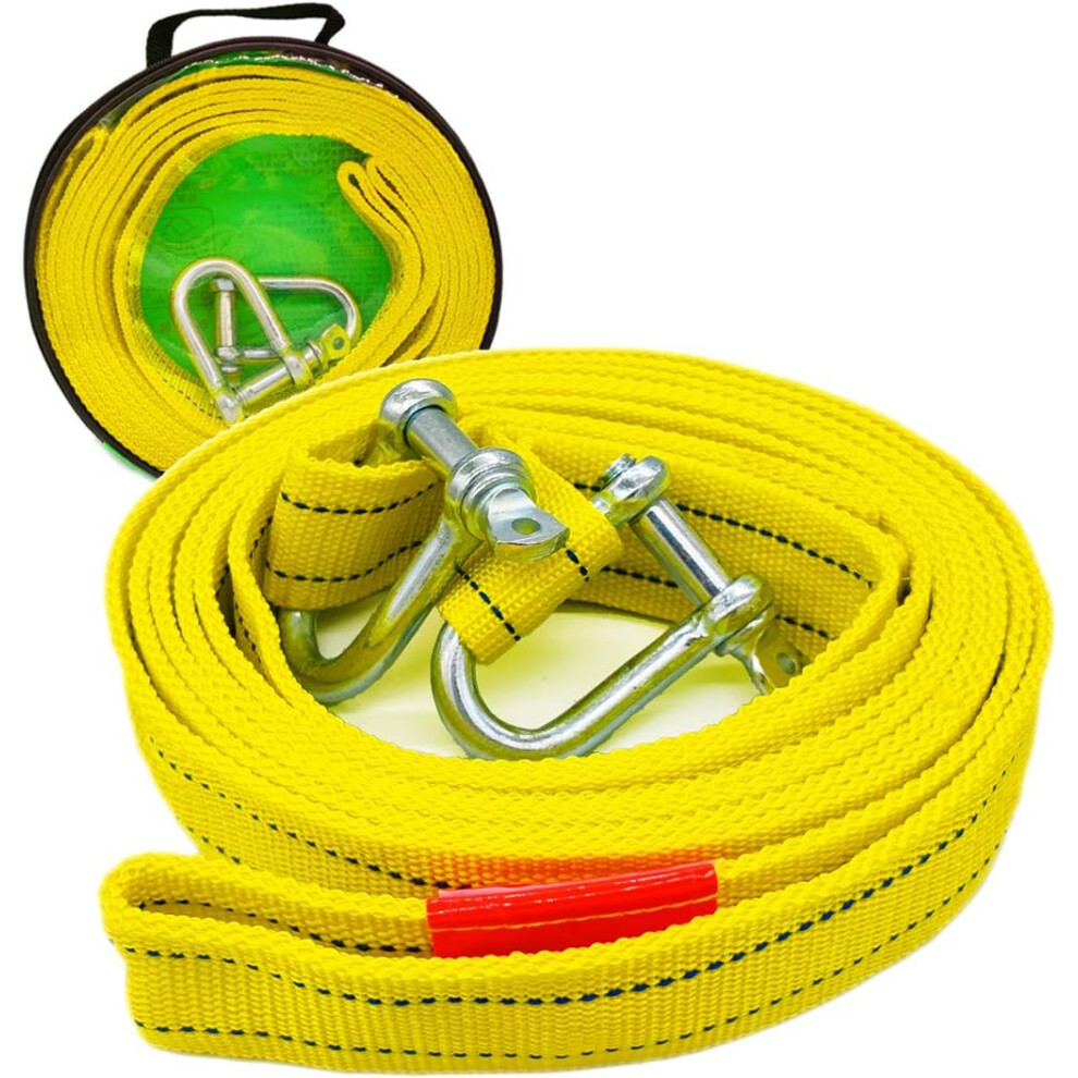 Tow Straps Heavy Duty With Safety Hooks For Heavy-Duty Towing, High-Quality Material Ensures Maximum Durability And Reliability In Various Terrains