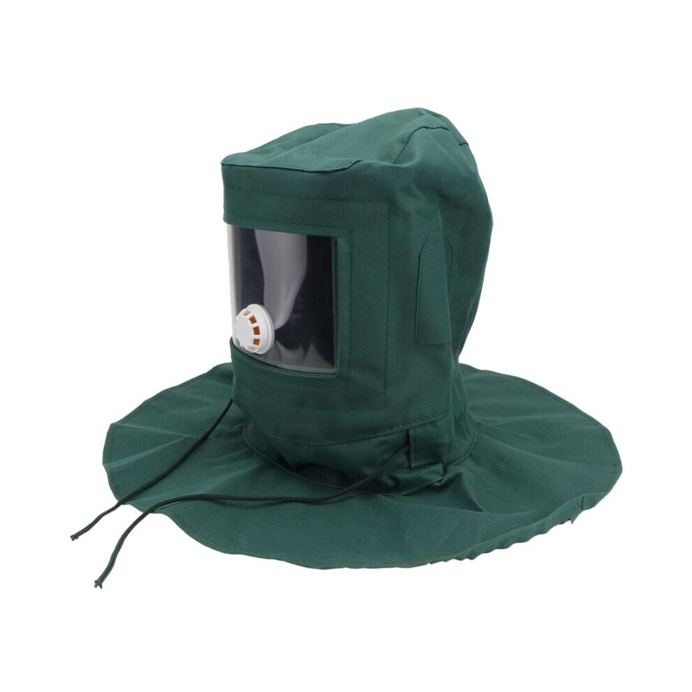 Sandblasting Helmet with Transparent PC Screen, Anti Wind Sandblaster Tools Face Mask for Sanding Spraying Cutting, Breathable Lightweight Protective
