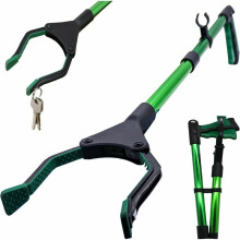 Robuuste grijper met magnetische punt, voor fabrieken, huizen, hotels, markten, treinen, tuinen, parken en attracties (81 cm, groen)