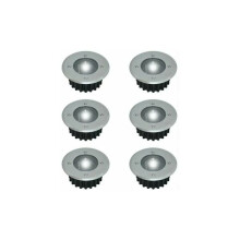 Luminaires d'extérieur luxueux, étanches IP65, encastrés basse tension, avec élégant couvercle supérieur en laiton.