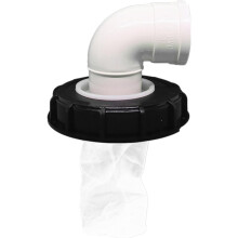 IBC Tote Tank Cover, Mounting on Rain Water Tank with Acid Alkali Resistant Hose Adapter for Washable Nylon Mesh Filtration, Chemicals Food