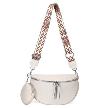 Všestranný design crossbody slingu, módní opasek s nastavitelným ramenním popruhem, pravá kůže s několika kapsami, kvalitní zip,