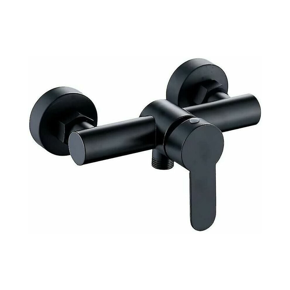 Elegant Black Bathroom Faucet Set, Contemporary Style Hot And Cold Bathtub Mixer For Luxurious Shower Experience 9169997689962