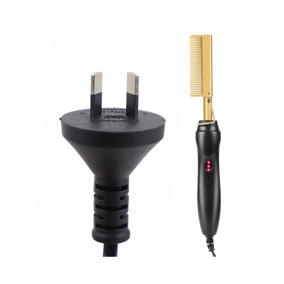 Unisex Ceramic Press Comb, Heat Pressing Comb - Electric Hot Comb With Temperature Control & Fast Heating For Professional Straightening Effects
