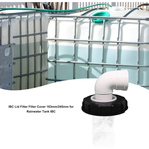 Κάλυμμα δεξαμενής IBC Tote, τοποθέτηση σε δεξαμενή βρόχινου νερού με προσαρμογέα 1