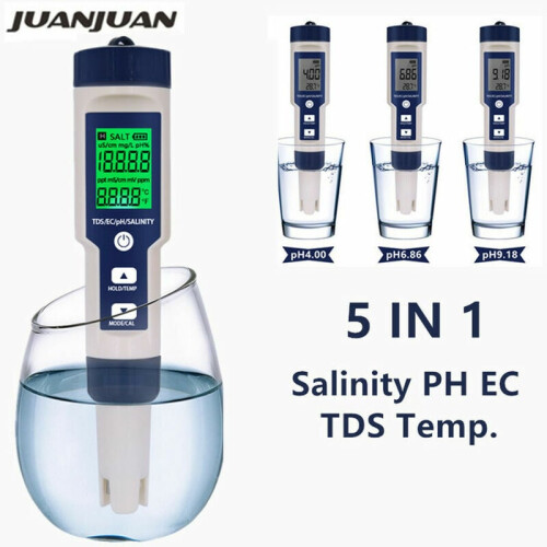 in 1 Water Quality Tester, High Accuracy Digital pH Meter for Wide Application with Automatic Temperature Compensation