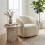 Trends 4 You 40cm Round Side Table White Marble Effect Coffee Stand 5