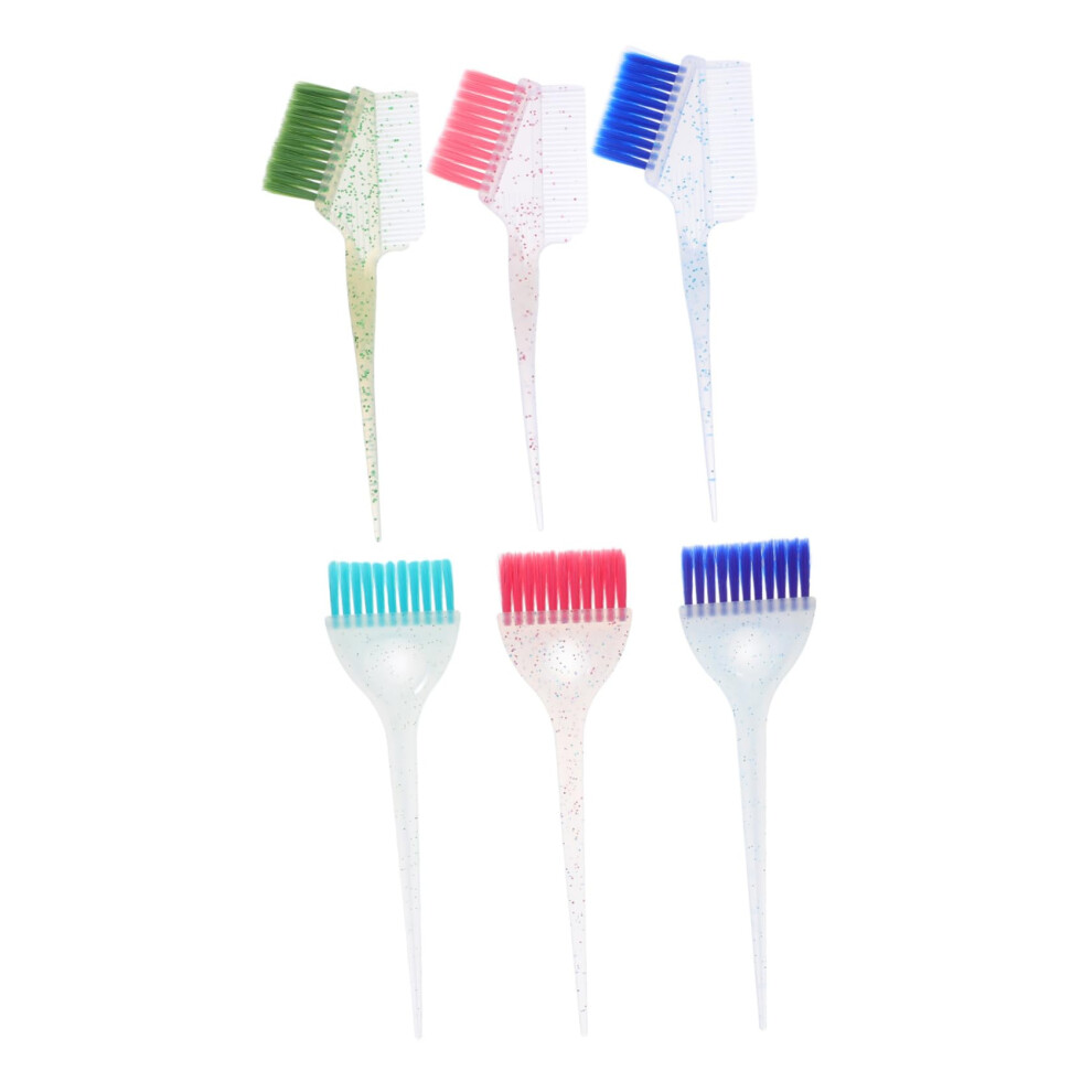 Hair Dye Brush and Comb Set 6pcs with Rat Tail Applicator for Precise Color Application at Salon or Home
