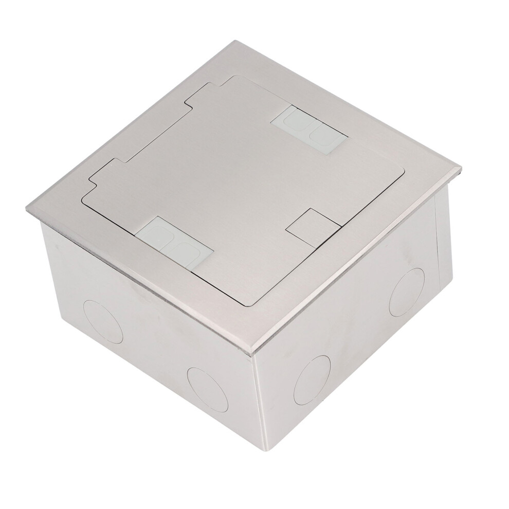 Recessed Floor Outlet Box Waterproof Stainless Steel 16A Silver 7891381107388