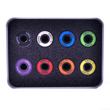 Skateboard Bearings 608RS ABEC11 Carbon Steel with Spacer for Longboards and Scooters, 8pcs Set Black