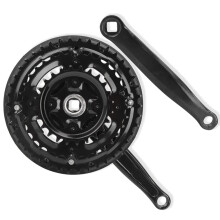 Carbon Steel Mountain Bike Crankset 243442T Durable Strength Triple Chainring for Road and MTB
