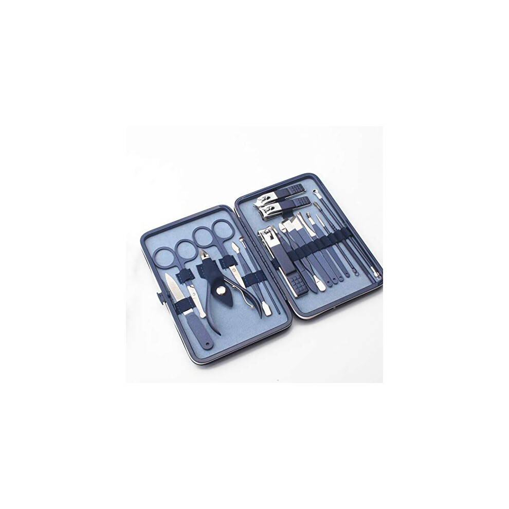 Nail Clippers Set 18pcs Stainless Steel Manicure Pedicure Kit with Precision Curved Blades