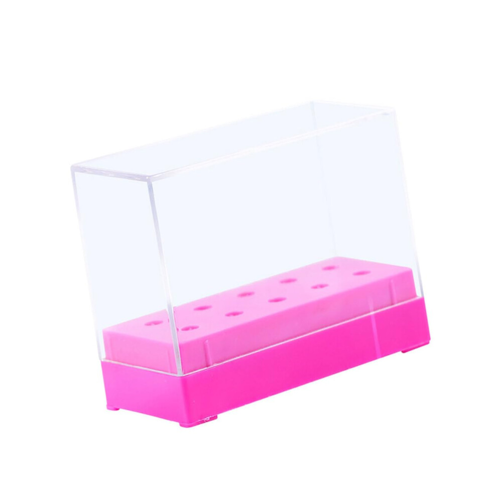 Nail Drill Bit Holder and Storage Case, Clear Organizer for Salon and Home Manicure Tools