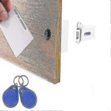 (A) Invisible Electronic Cabinet Lock, Hidden Lock, Diy Rfid Lock La-tch For Wooden Cabinet Drawer Locker Cupboard