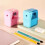Manual Pencil Sharpener with Container, 2-Stage Adjustable Thickness, Suitable for Kids, Artists, Students, Office Use 2