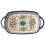 Ceramic Baking Dish 730ml HeatResistant Flower Print Rectangular Oven Casserole with Handles 1