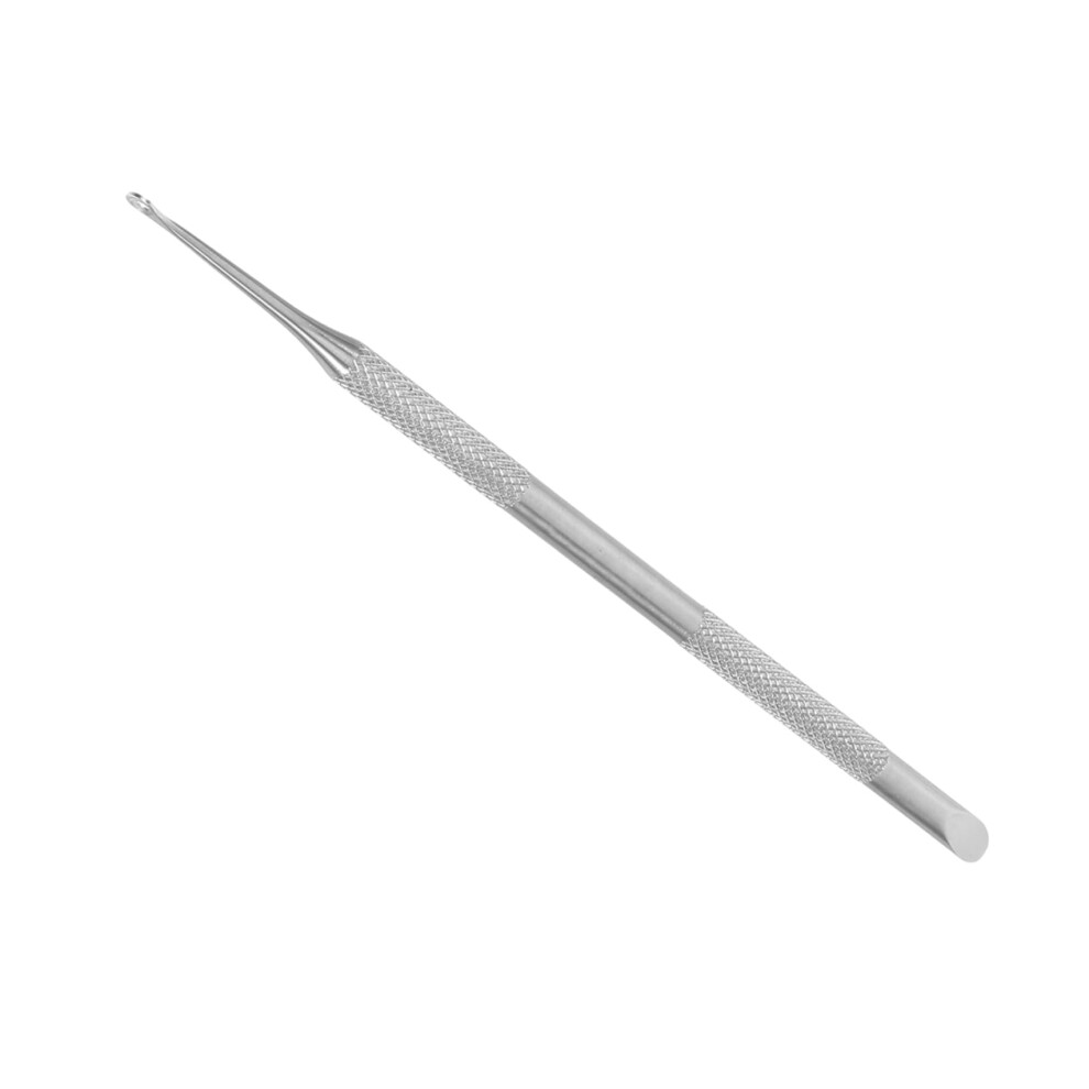 Cuticle Pusher Dual Head Steel Nail Cuticle Remover with Ergonomic Russian Circle Design for Manicure Pedicure