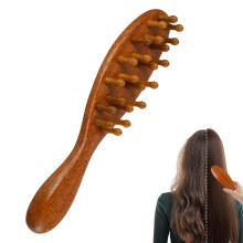 Loc Brush and Wide Tooth Sandalwood Comb for Dreadlocks with Ergonomic Arc Handle and Scalp Massage
